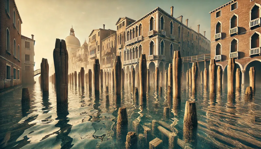 ai generated Venice pilings